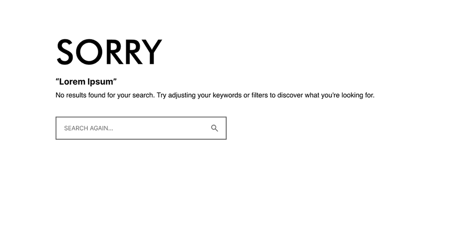 No Search Result